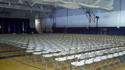 600 Chairs setup