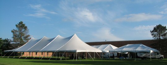 40 x 100 Pole tent with 30 x 80 Frame Tent