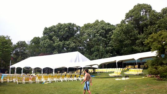 A Party Center tent after install