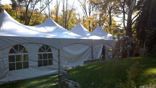 tenting installed on grass