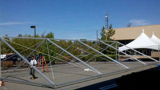 40 x 60 Future Trac Frame Tent Construction