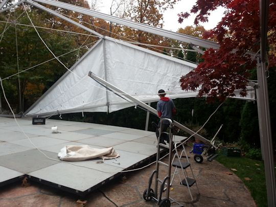 tent being raised