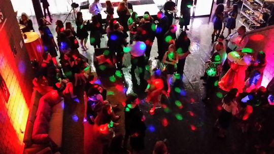 revo 4 effect lights on dance floor