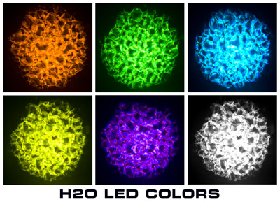H20 water effect LED light colors