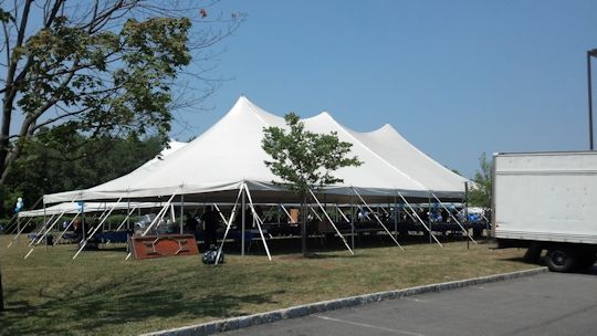 40 x 80 pole tent for food service
