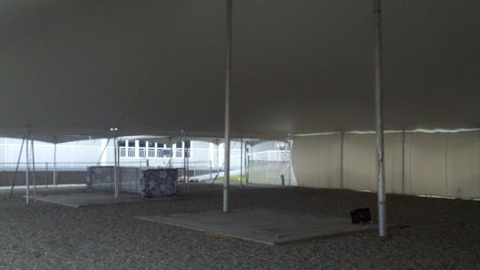inside of 60 x 60 White pole tent