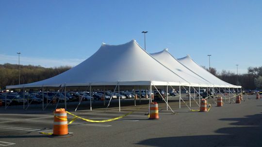 60 ft x 120 ft white eureka twin center pole tent