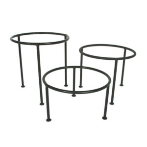 Iron round stand for aluminum oval trays