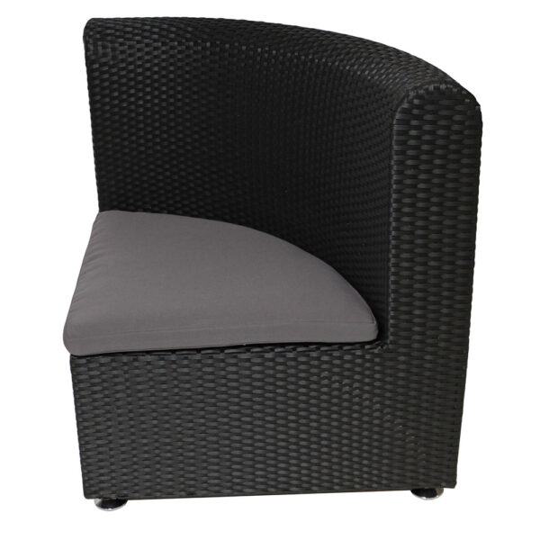 outdoor woven round sectional corner