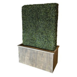 faux boxwood hedge wall